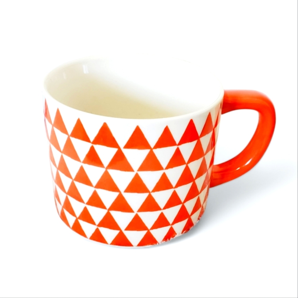 Indigo retro Mod Orange Geometric Tea Coffee Mug